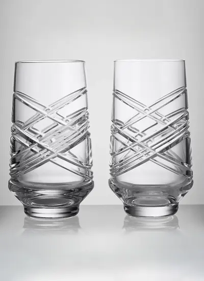Waterford Crystal Aran High Ball Pair of Glasses Set of 2
